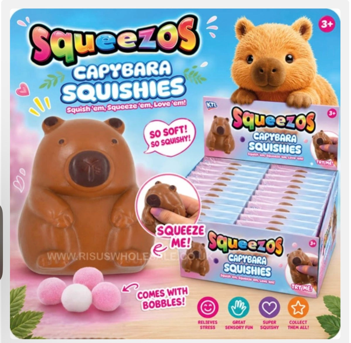 Squeezos Capybara Squishies Fidget Toy
