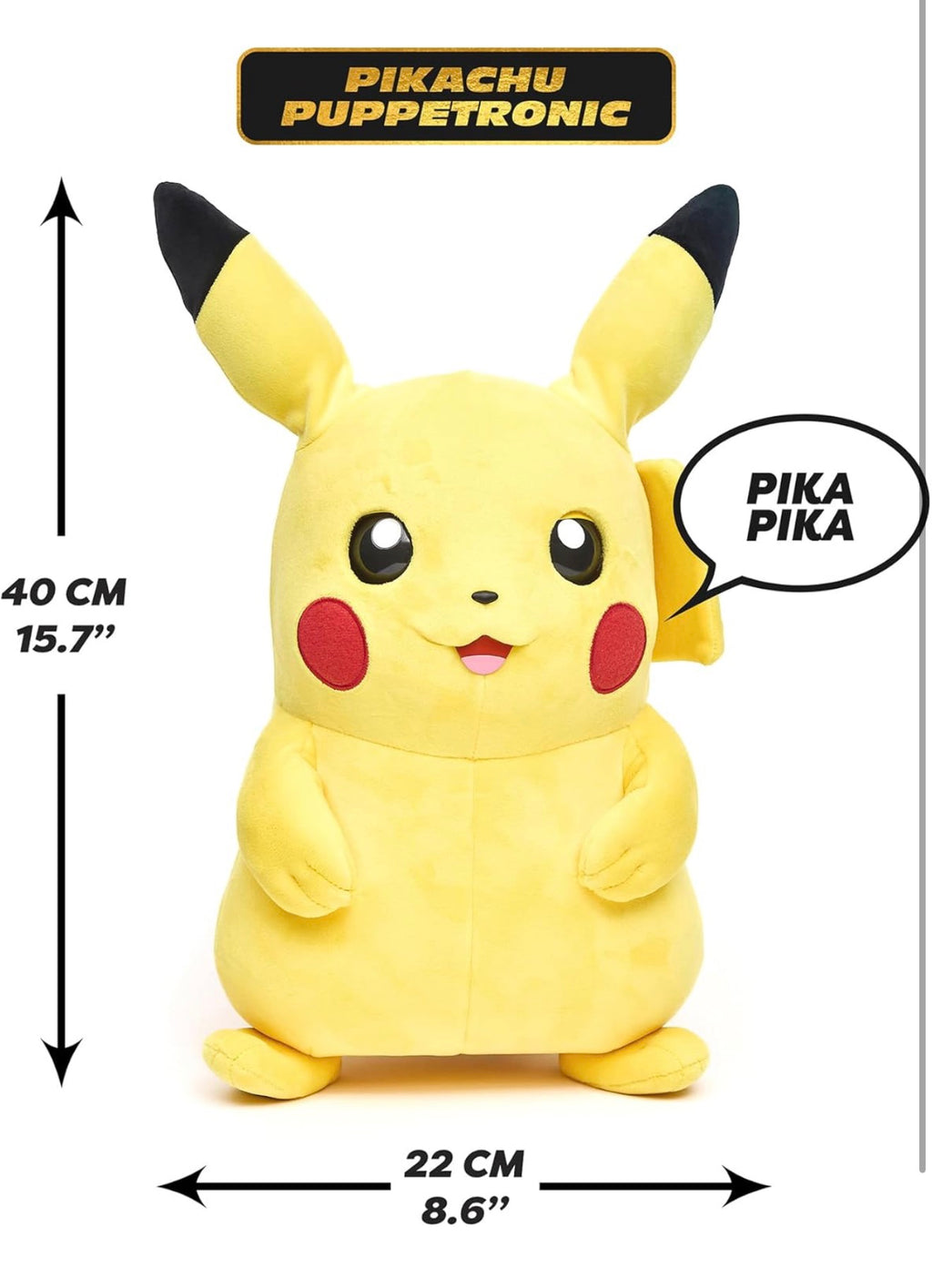 Pokémon RealFX Pikachu Puppetronics | Interactive Animatronic Pikachu Figure with 120+ Sounds & Reactions