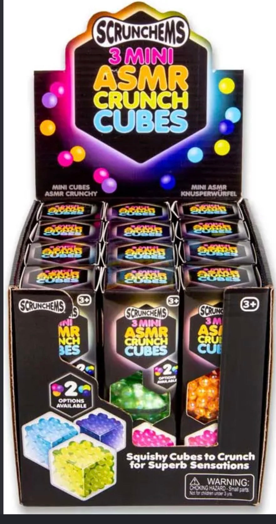 SCRUNCHEMS ASMR MINI CRUNCH CUBES 3PK ASSORTED