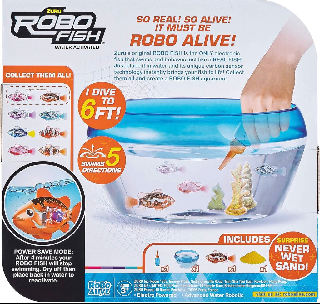 Robo Alive Water Activated Swimming Fish Set S1