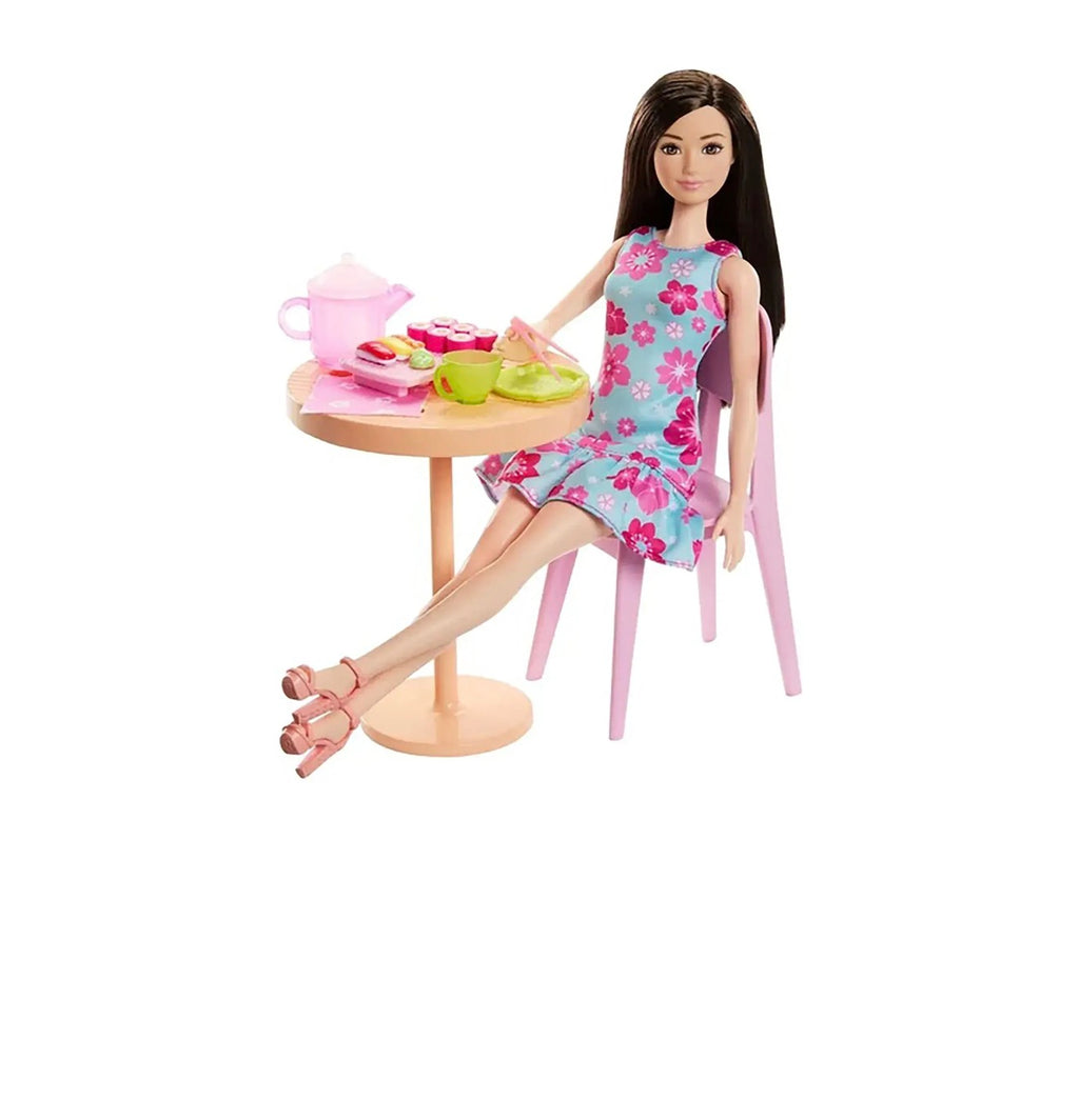 Barbie Pink Passport Doll – Tea Time Playset