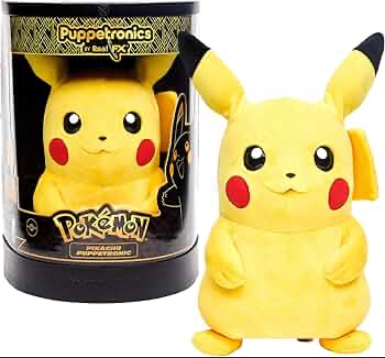 Pokémon RealFX Pikachu Puppetronics | Interactive Animatronic Pikachu Figure with 120+ Sounds & Reactions