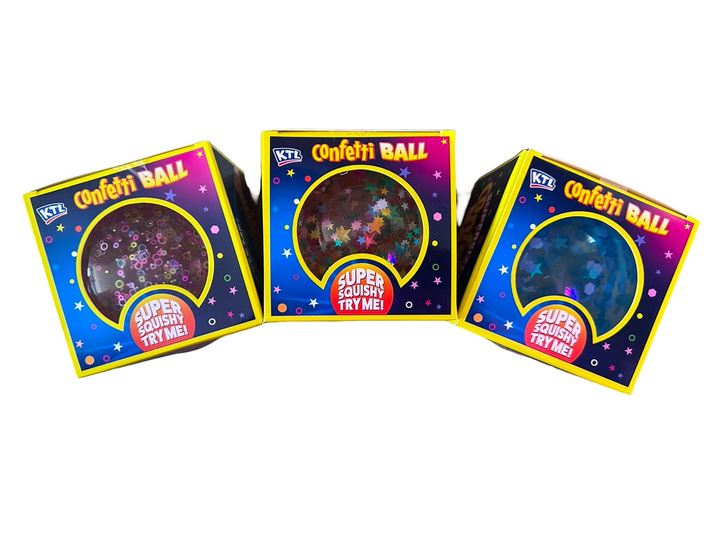 Confetti Squishy Ball | Super Soft Sensory Stress Ball | Glitter Fidget Toy | 3 Designs Available