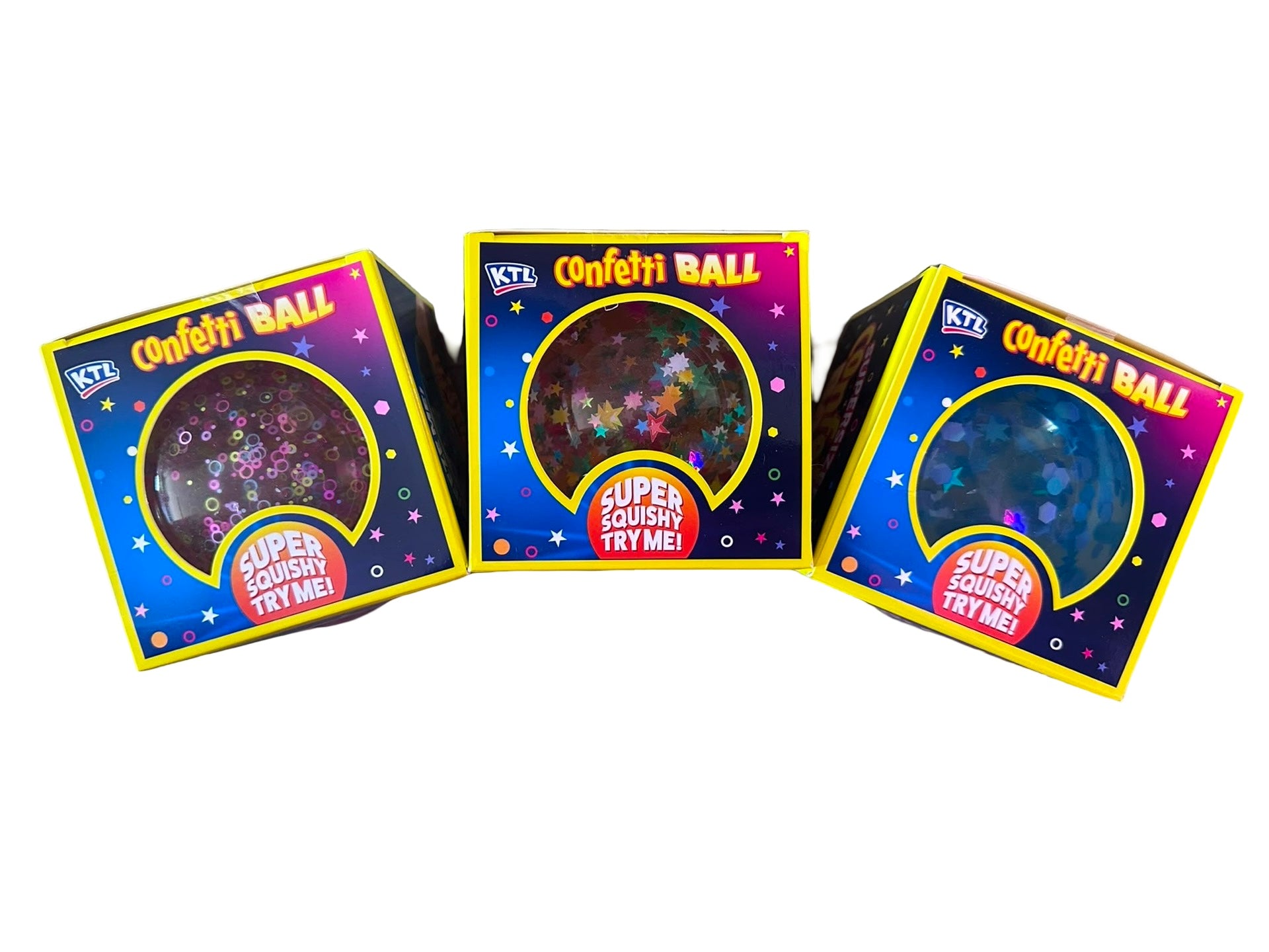 Confetti Squishy Ball | Super Soft Sensory Stress Ball | Glitter Fidget Toy | 3 Designs Available