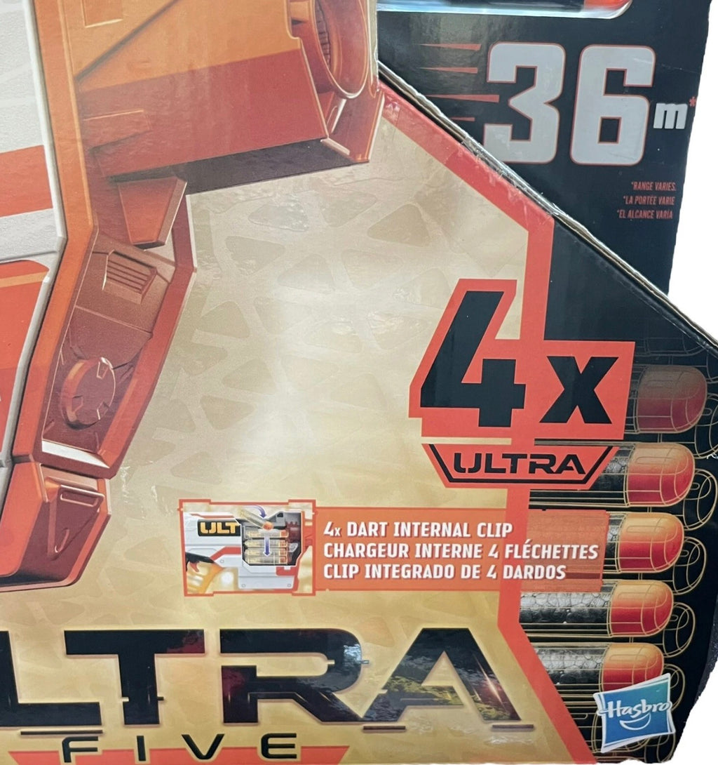 Nerf Ultra Five Blaster | Includes 4 Ultra Darts | 36m / 120ft Range | Ages 8+