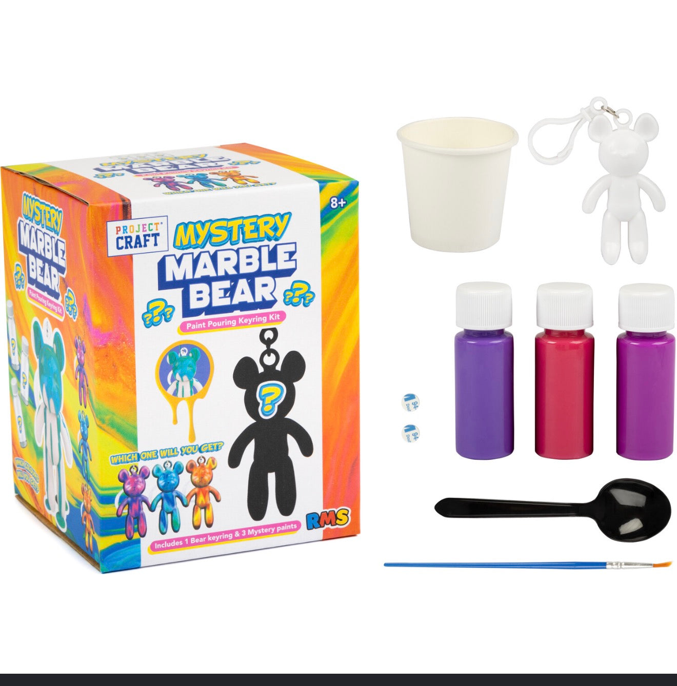 Mystery Marble Bear Paint Pouring Kit