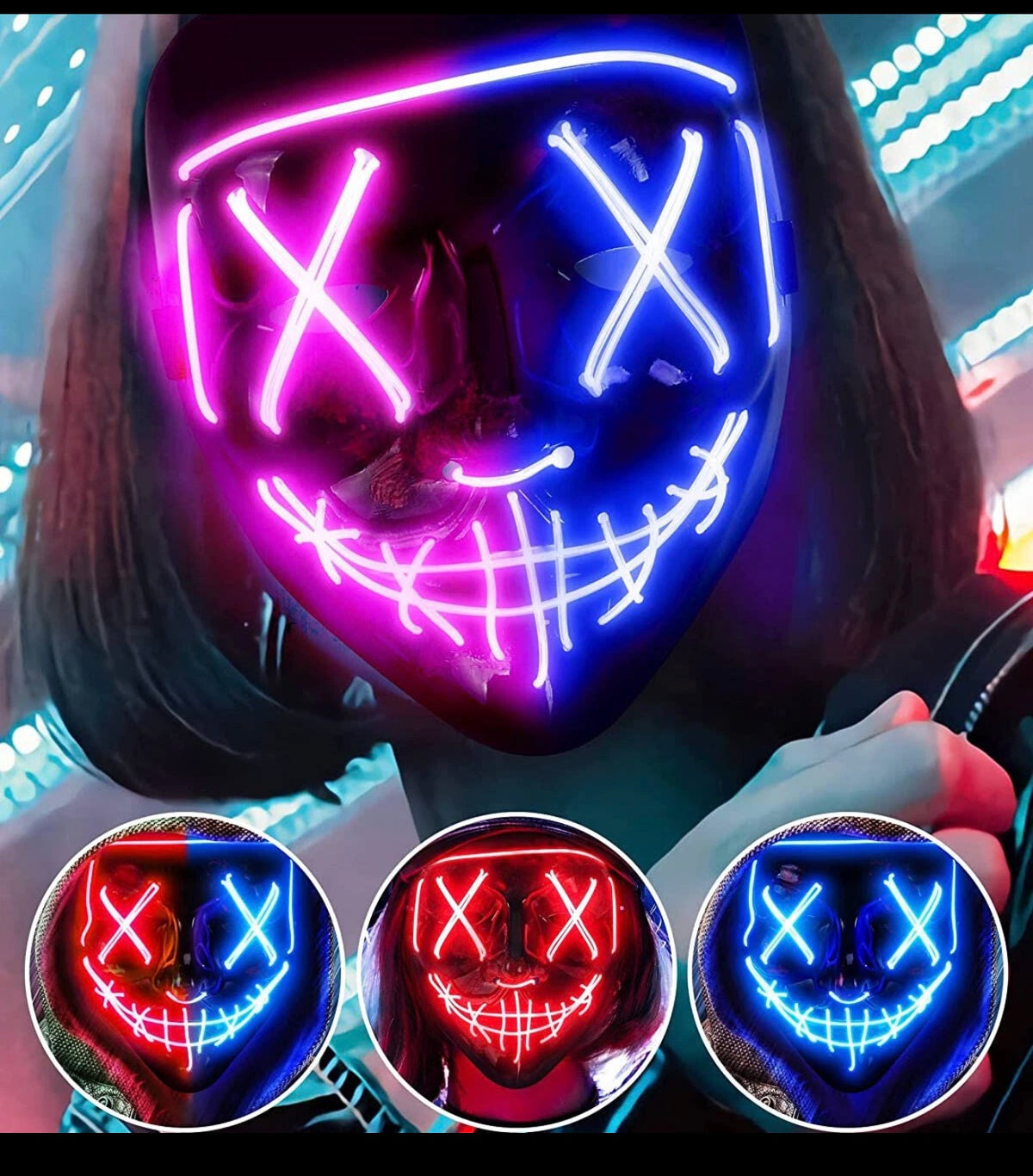 LED Purge-Style Light-Up Mask