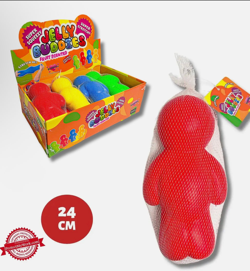 24cm Squeezy Jelly Buddies – Super Stretchy Sensory Toy