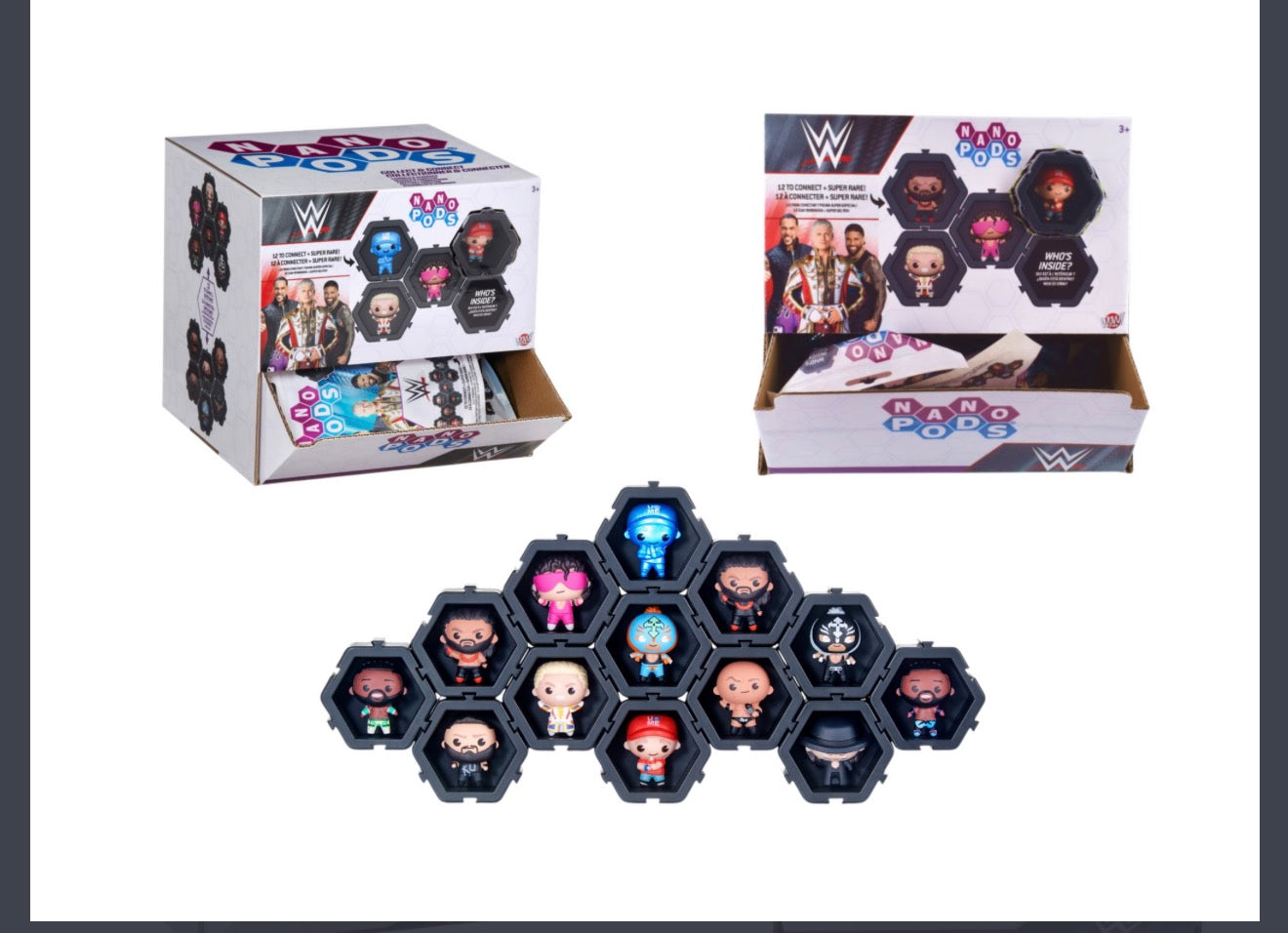 WWE Nano Pods Mystery Figure | Official WWE Collectible Blind Box | 12 Wrestlers + Super Rare
