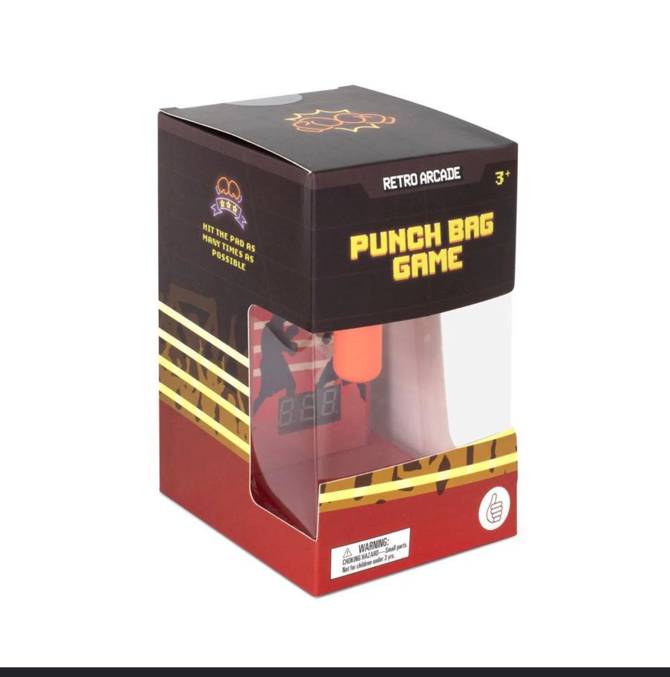 Retro Arcade Punch Bag Game – Mini Desktop Boxing Arcade Machine | Electronic Punching Game | Ages 3+