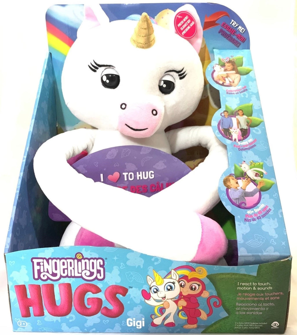 WowWee Fingerlings Hugs Advanced Interactive Plush Gigi Unicorn 2018 IN HAND