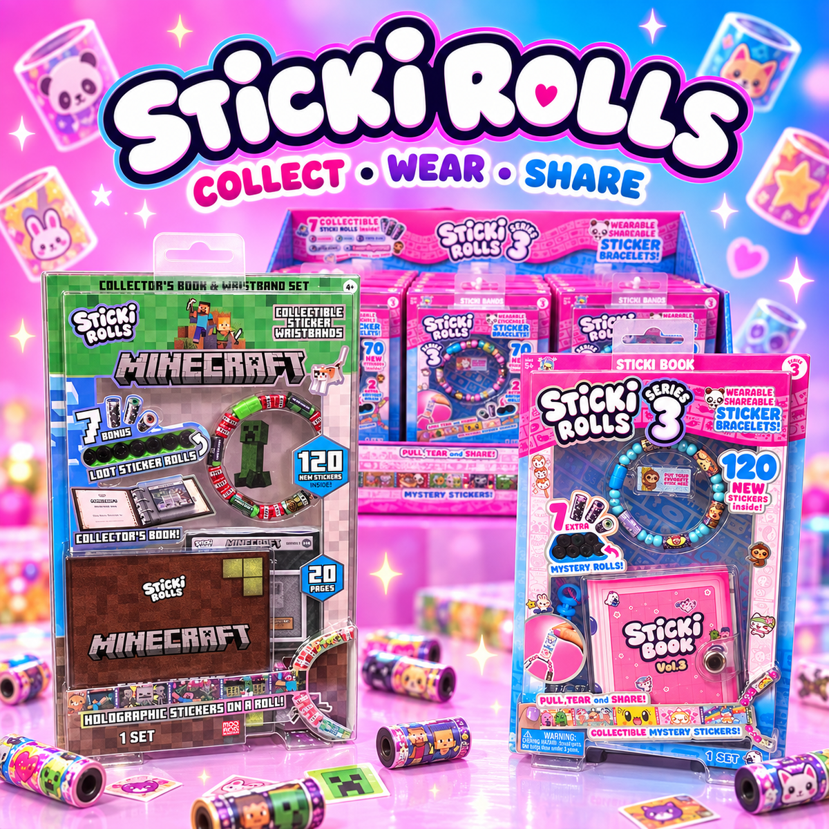 Sticki Rolls Collectible Sticker Sets