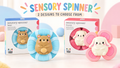 Tiger Tribe Sensory Bunny or TeddyBear Spinner, Suction Spinning Animal Fidget Toy