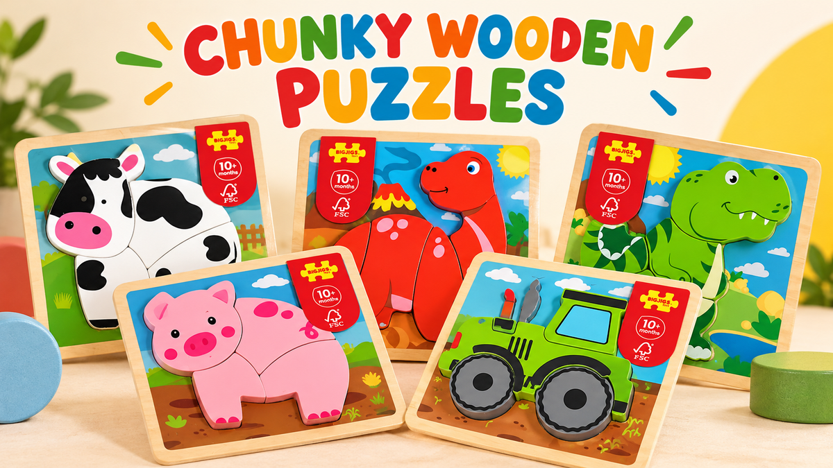Bigjigs Toys Chunky Wooden Puzzle – Choose Your Design