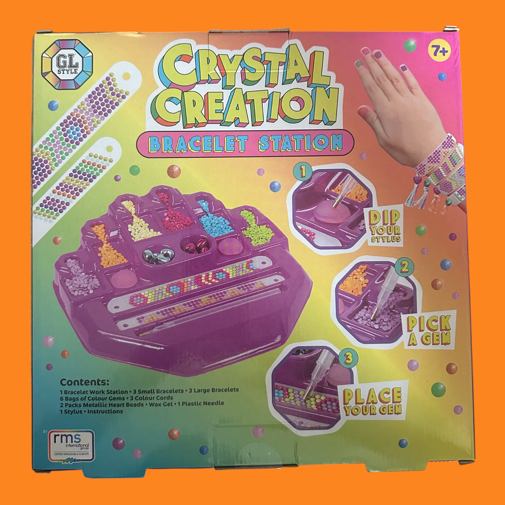 Crystal Creation Bracelet Station – DIY Gem Bracelet Making Craft Kit for Kids