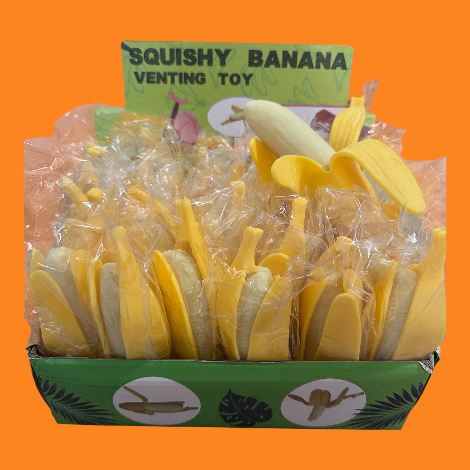 Squishy Banana Venting Toy – Soft Stretchy Sensory Stress Relief Fidget Toy for Kids & Adults