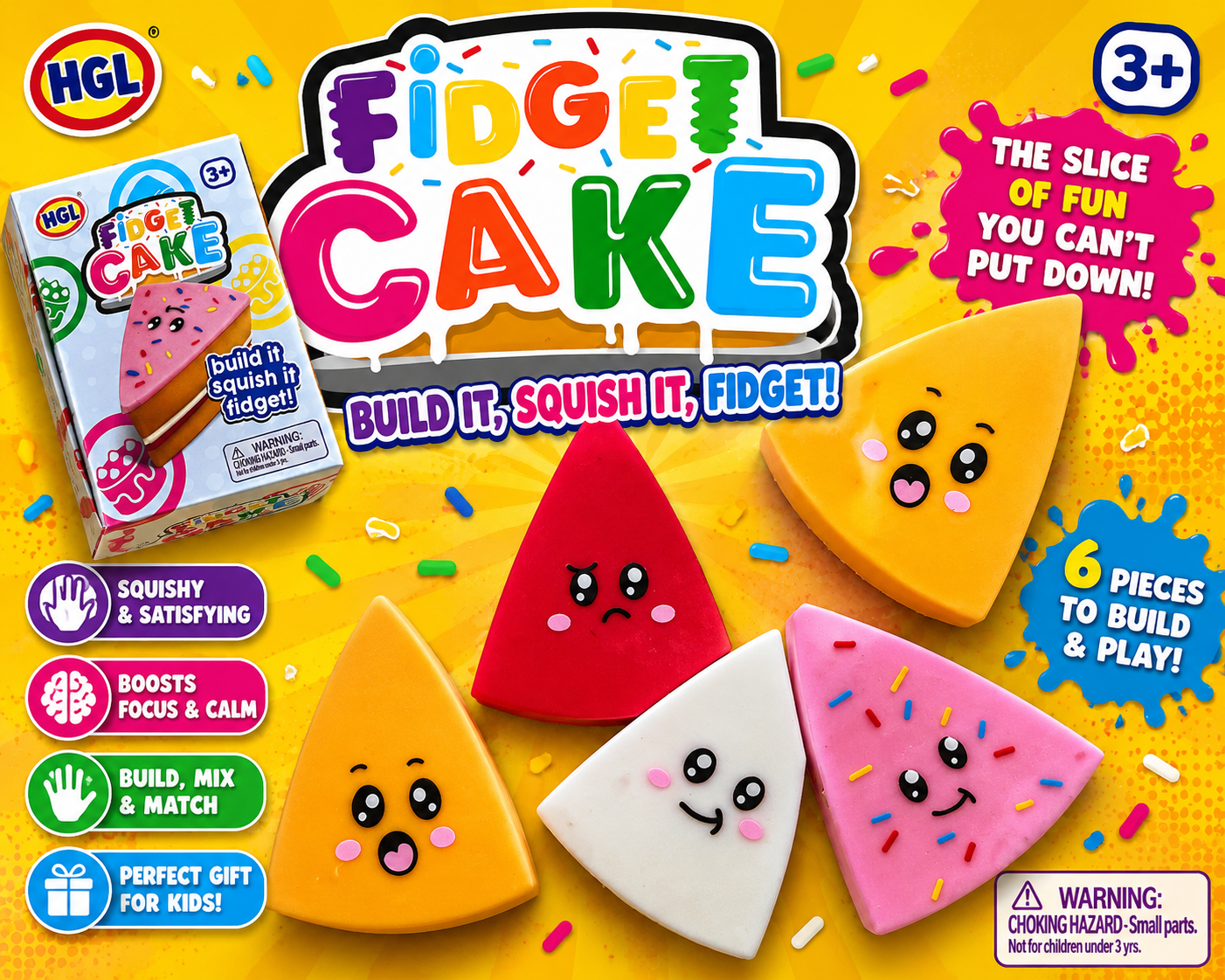 Fidget Cake Build & Squish Toy – Sensory Cake Fidget