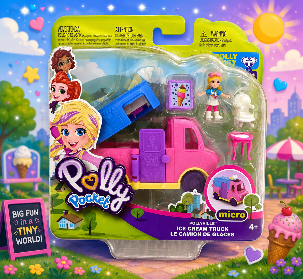 Polly Pocket Micro Ice Cream Truck Playset