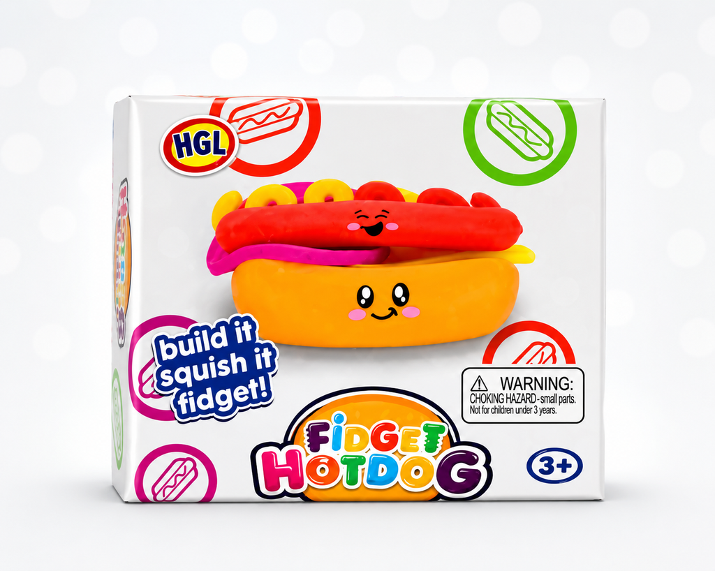 Fidget Hotdog – Build, Squish & Collect Sensory Toy