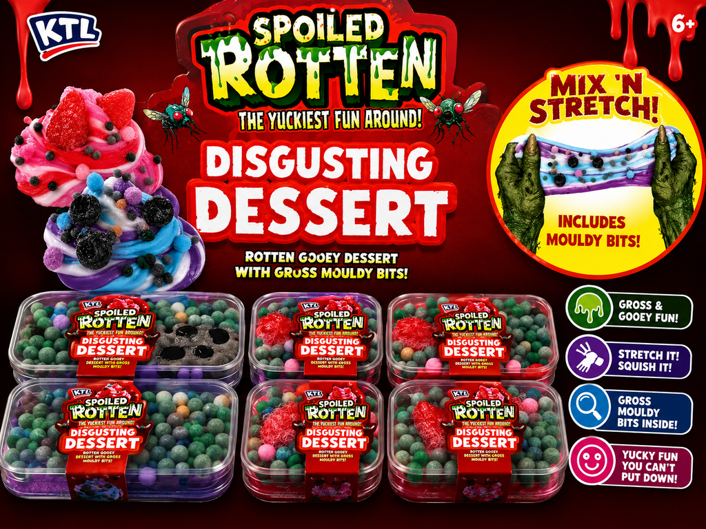 Spoiled Rotten Disgusting Dessert – Mix & Stretch Gross Sensory Slime