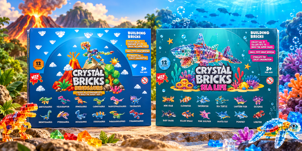 Crystal Bricks Buildable Dinosaur & Sea Life Sets