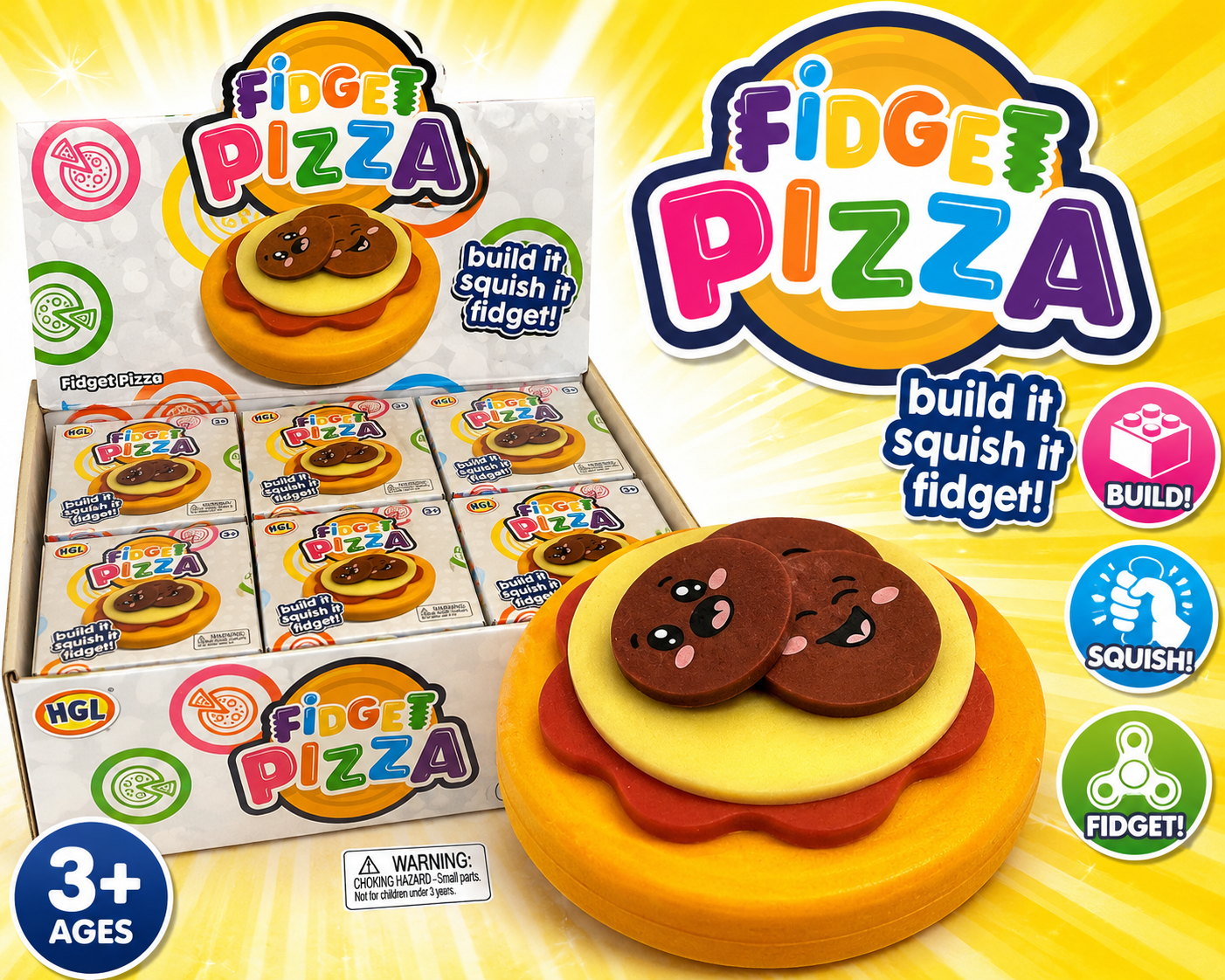 Fidget Pizza – Build, Squish & Fidget Sensory Toy