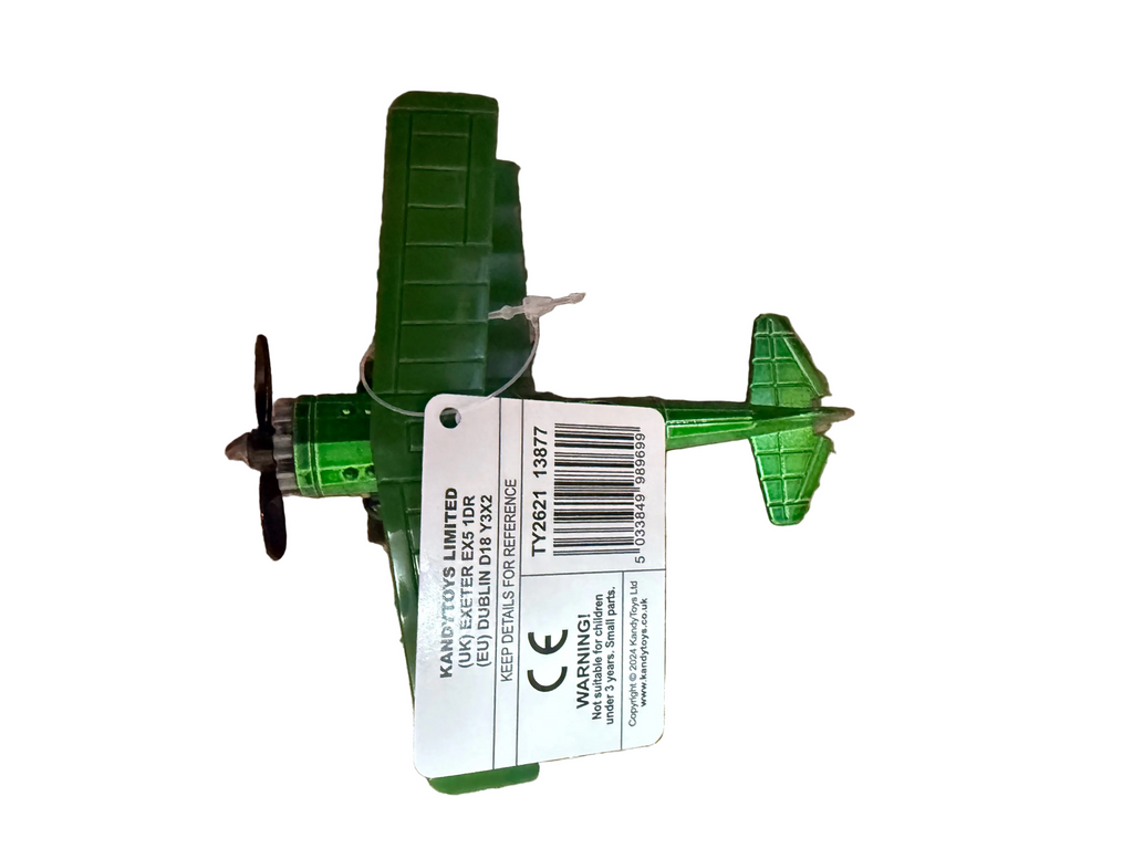 Classic Diecast Pull Back Biplane | Metal Toy Aeroplane with Spinning Propeller | Random Colour