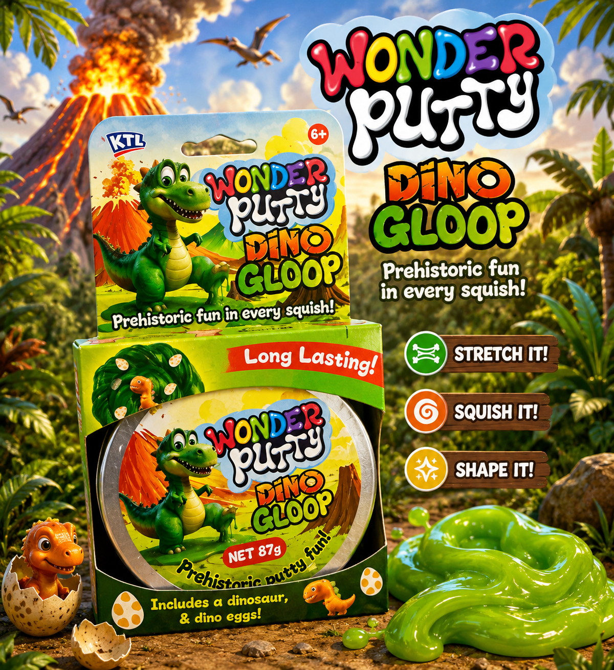 Wonder Putty Sensory Putty – Stretch, Squish & Shape | Assorted Themes | 87g