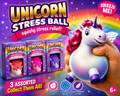Unicorn Squishy Stress Ball | Soft Sensory Squeeze Toy | Random Design
