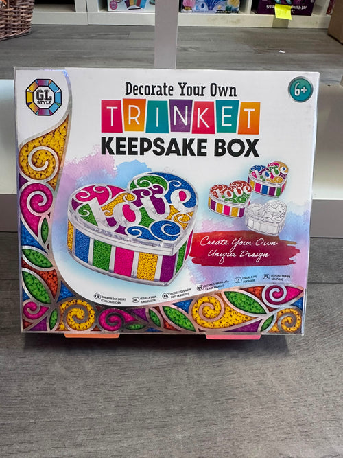 Decorate Your Own Trinket Keepsake Box Craft Kit | DIY Bead Art Jewellery Box | Ages 6+