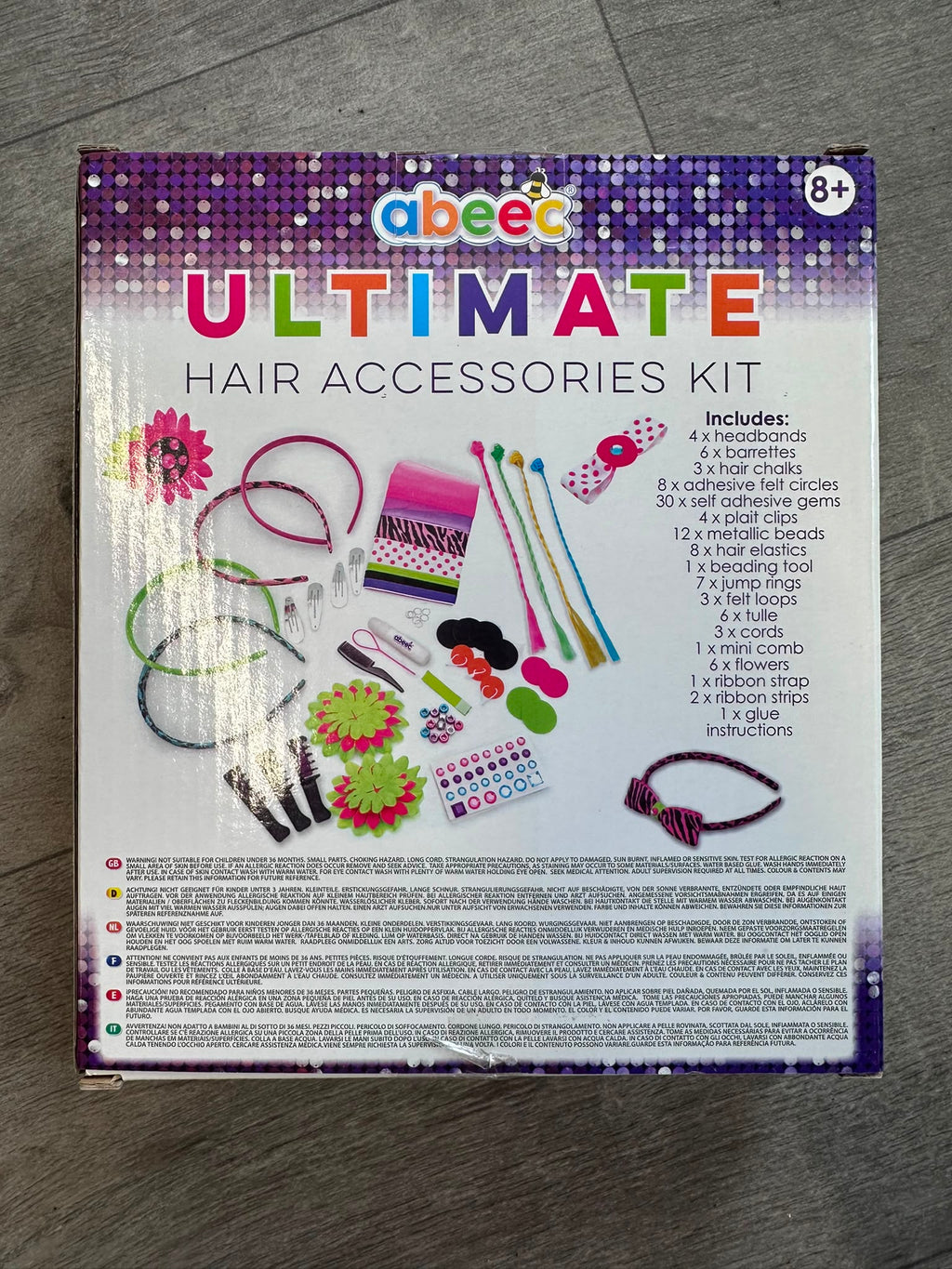 Abeec Ultimate Hair Accessories Kit | 45 Piece Hair Styling Craft Set | Girls Creative Fashion Kit | Age 8+