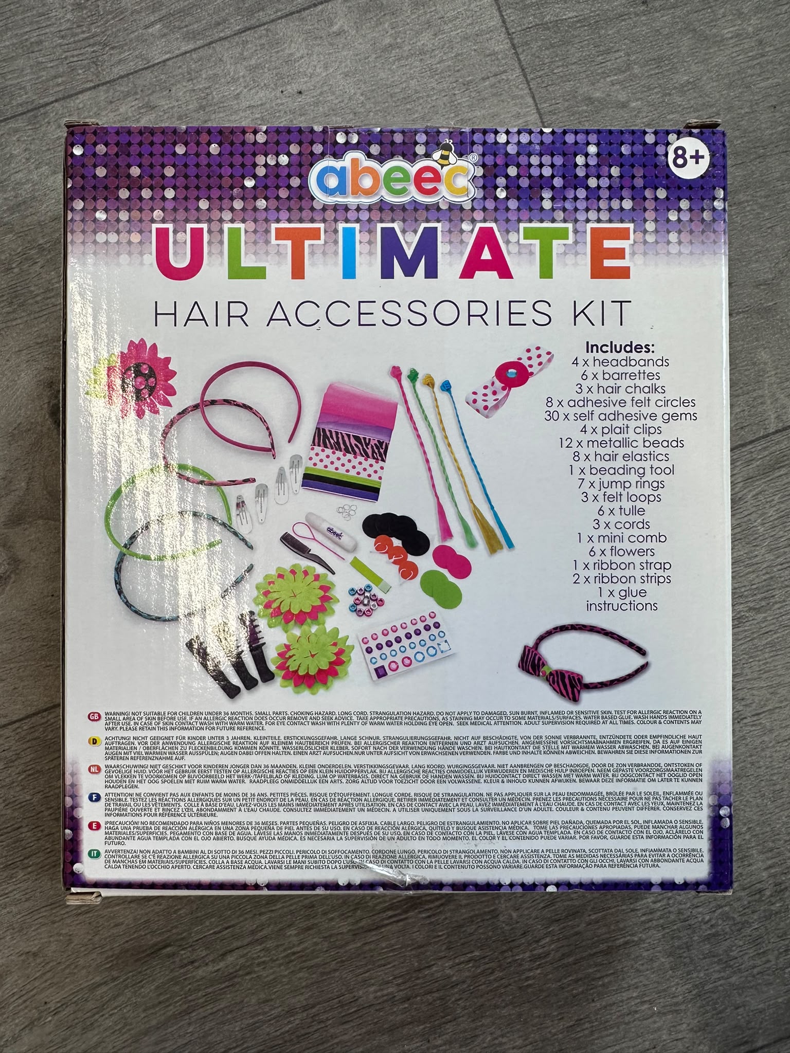 Abeec Ultimate Hair Accessories Kit | 45 Piece Hair Styling Craft Set | Girls Creative Fashion Kit | Age 8+