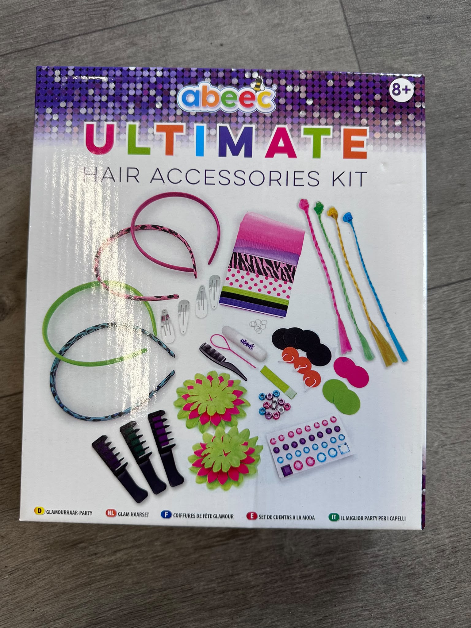 Abeec Ultimate Hair Accessories Kit | 45 Piece Hair Styling Craft Set | Girls Creative Fashion Kit | Age 8+