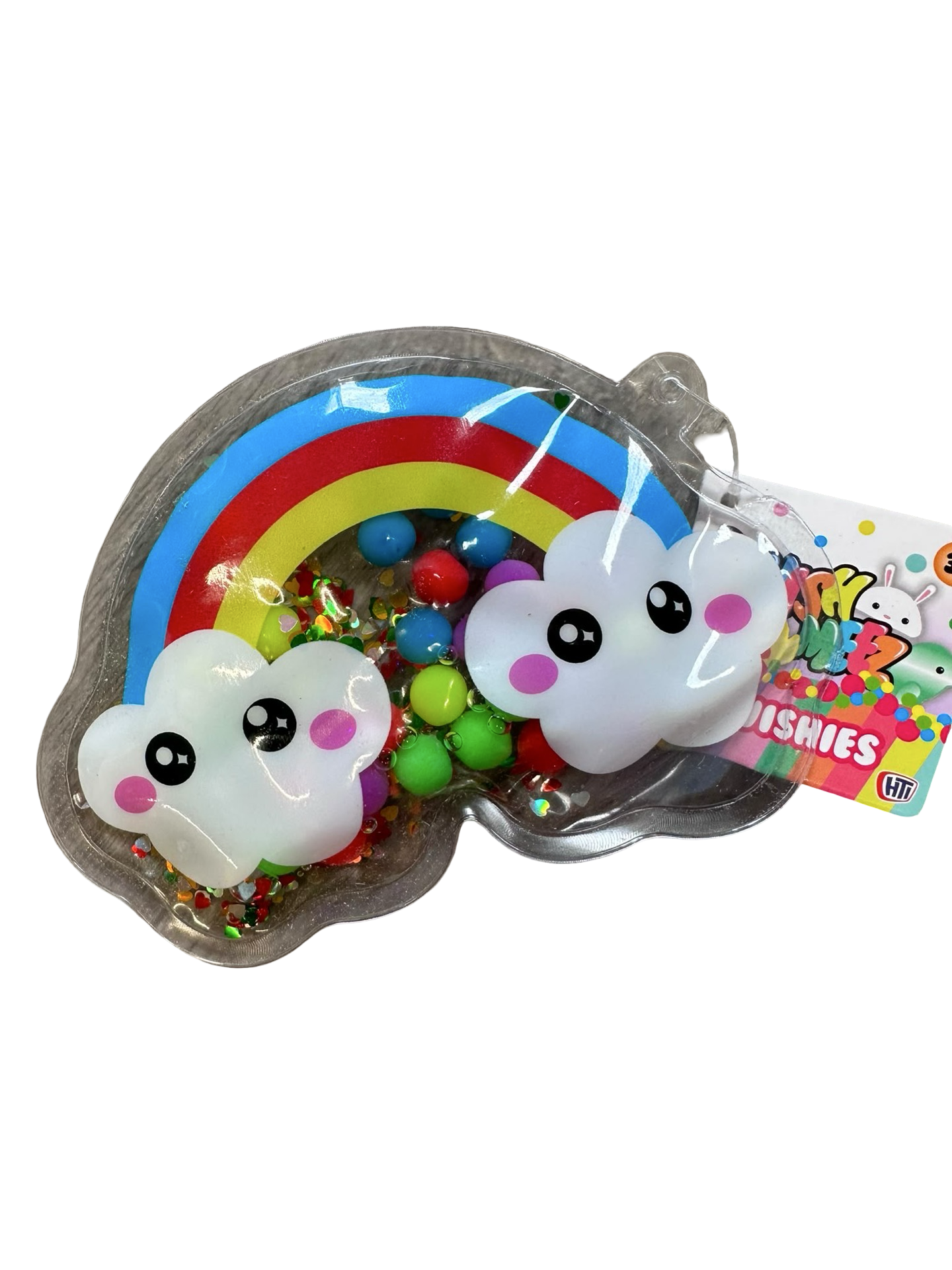 Squishy Squeeze Sensory Toy | Glitter Water-Filled Squishy | Rainbow, Gumball Machine & Cupcake Designs | Ages 3+