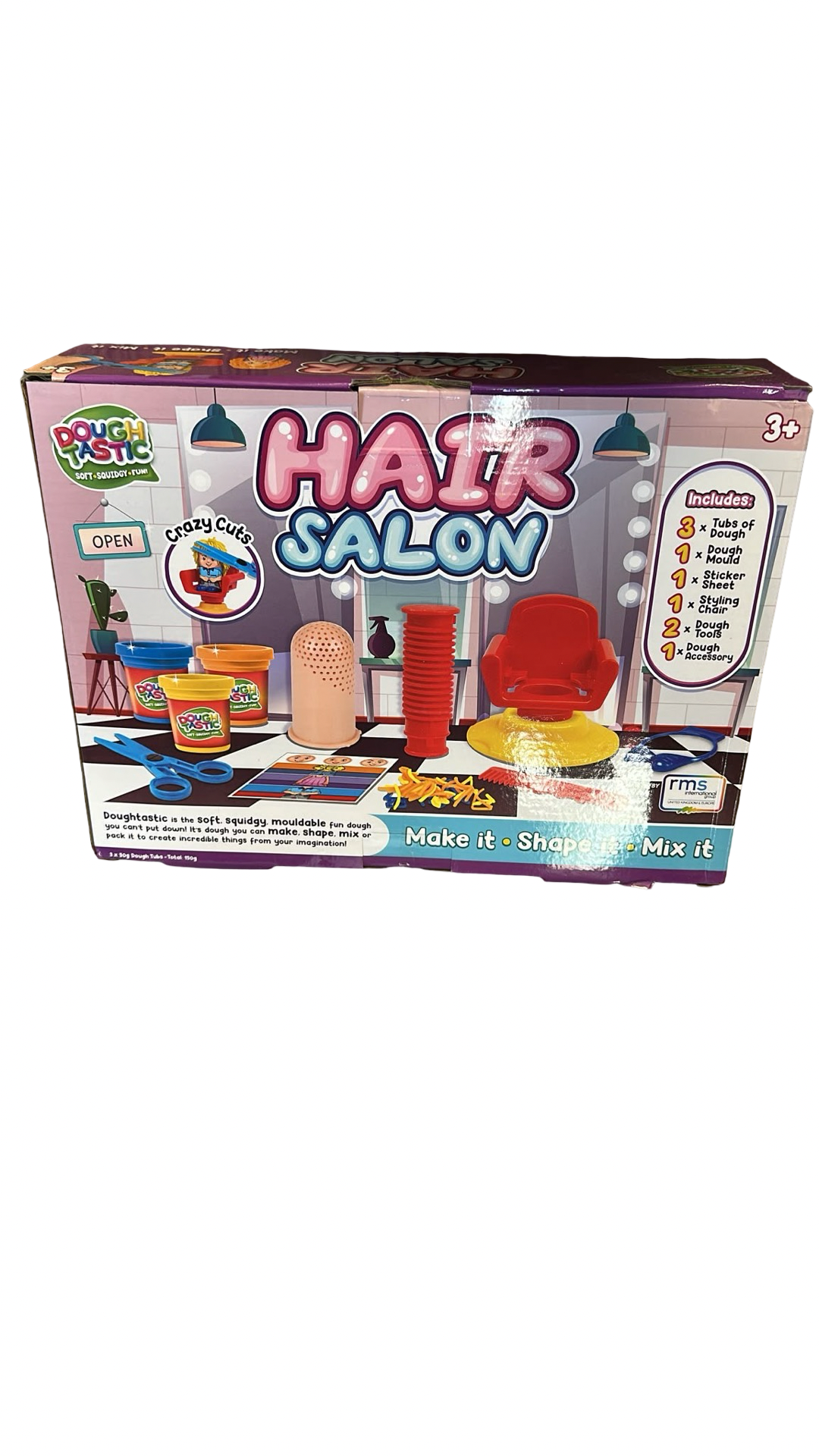 Doughtastic Hair Salon Play Dough Set | Hair Styling Playset with 3 Dough Tubs | Ages 3+
