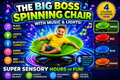 The Big Boss Spinning Chair | Light Up Sensory Spinning Chair | Music & Bluetooth | 4 Colours