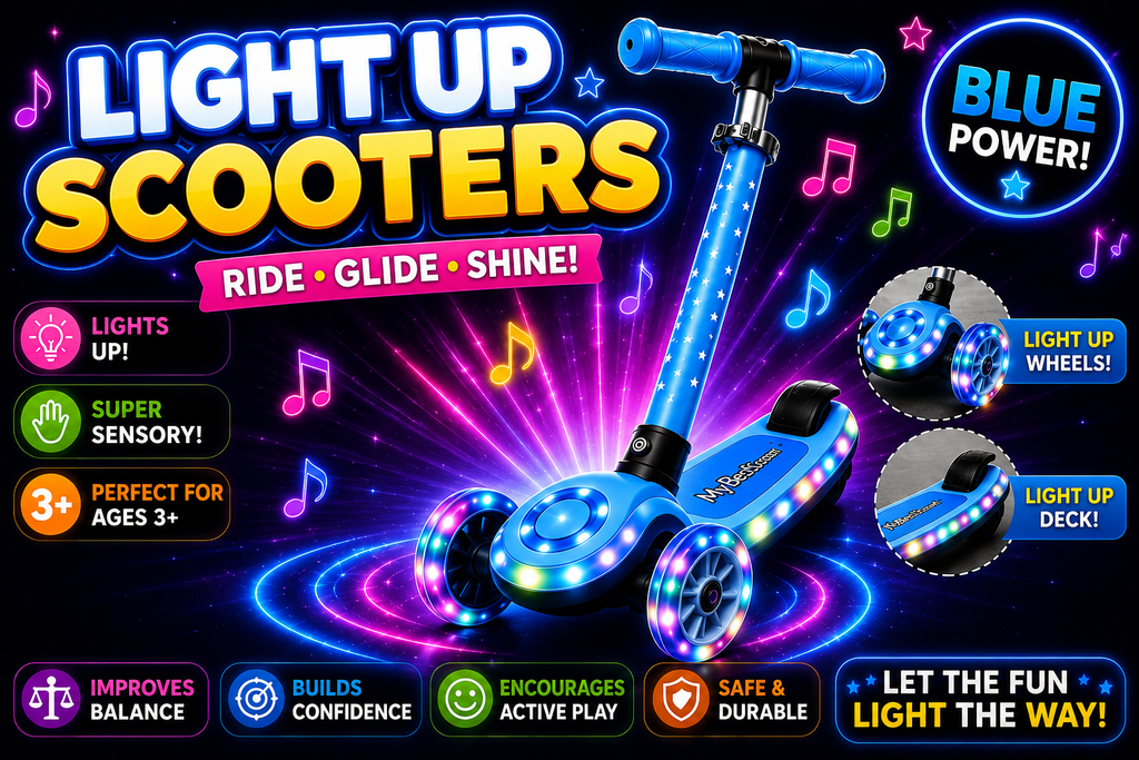 Light Up LED Kids Scooter – Pink or Blue | Ages 3+