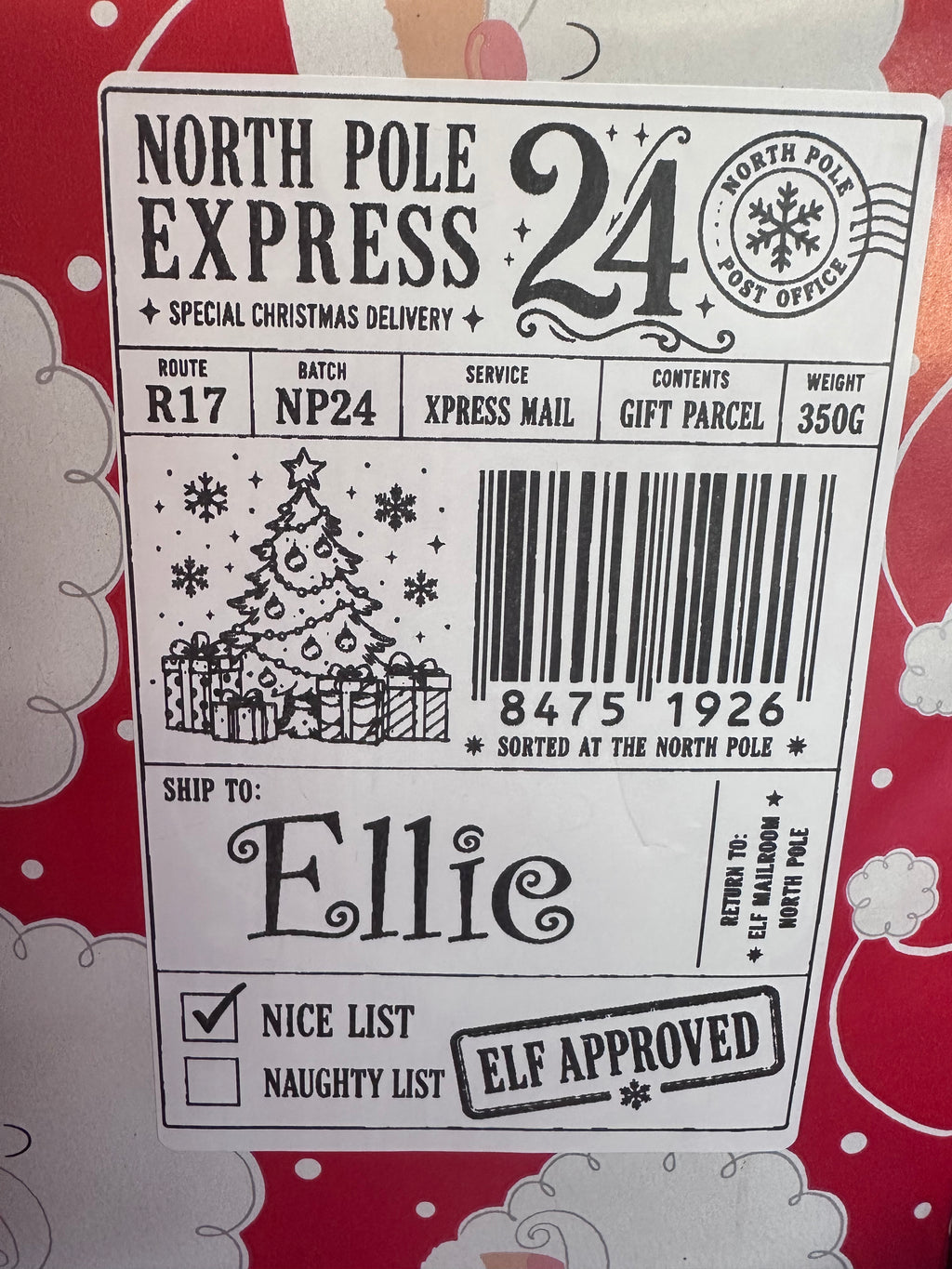 Christmas labels
