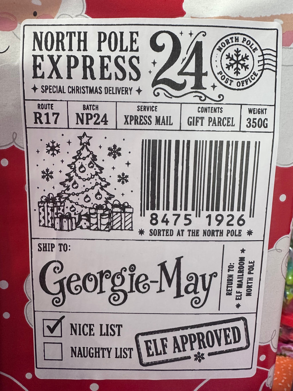 Christmas labels