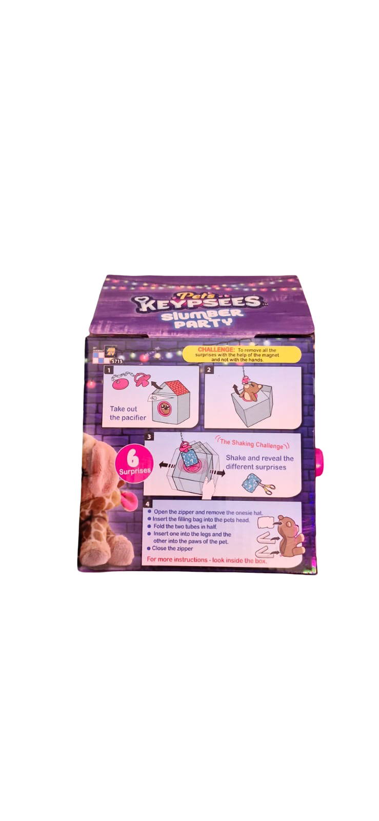 Pets Keypsees Slumber Party Surprise Plush | 6 Surprises Inside | Mystery Collectible Soft Toy | Ages 4+