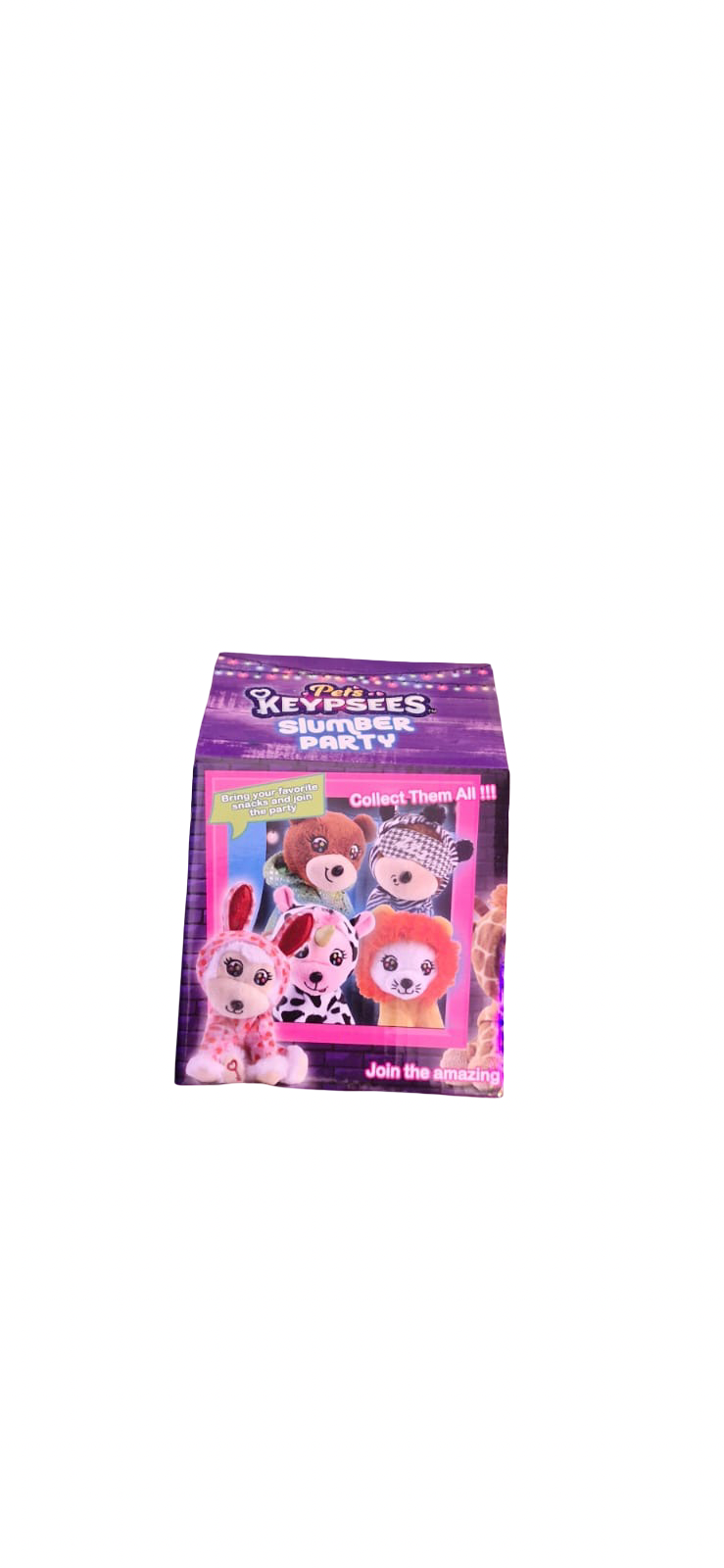 Pets Keypsees Slumber Party Surprise Plush | 6 Surprises Inside | Mystery Collectible Soft Toy | Ages 4+