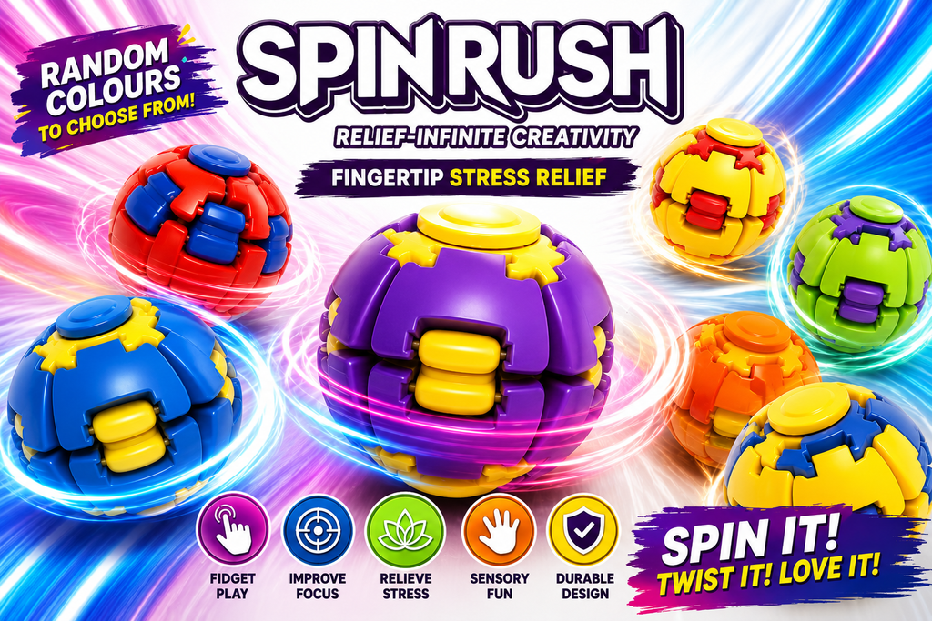 Spin Rush Fidget Ball – Random Colour