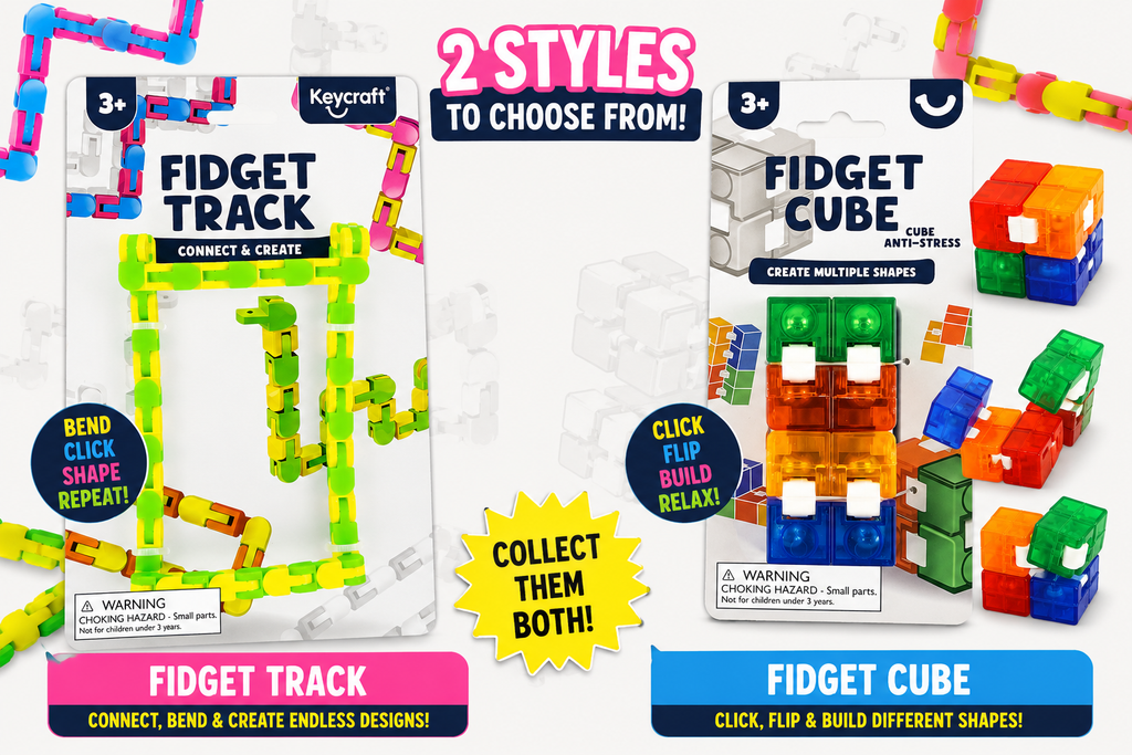 Fidget Track & Fidget Cube – 2 Styles to Choose From