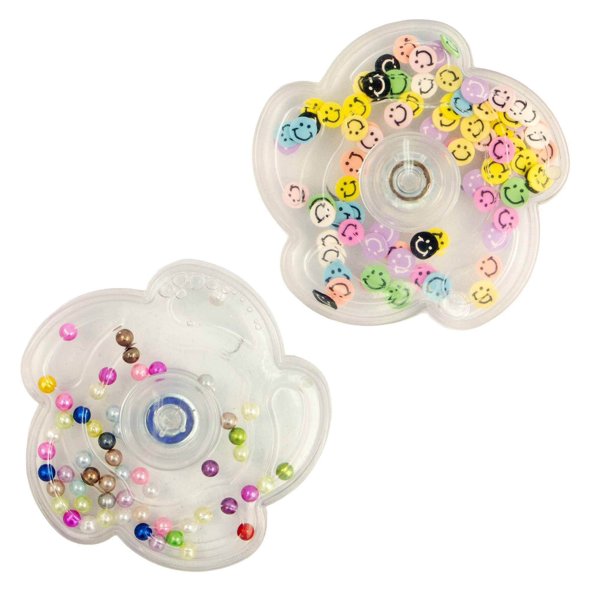 Fidget Spinners – 2 Styles to Choose From glitter  and smile faces