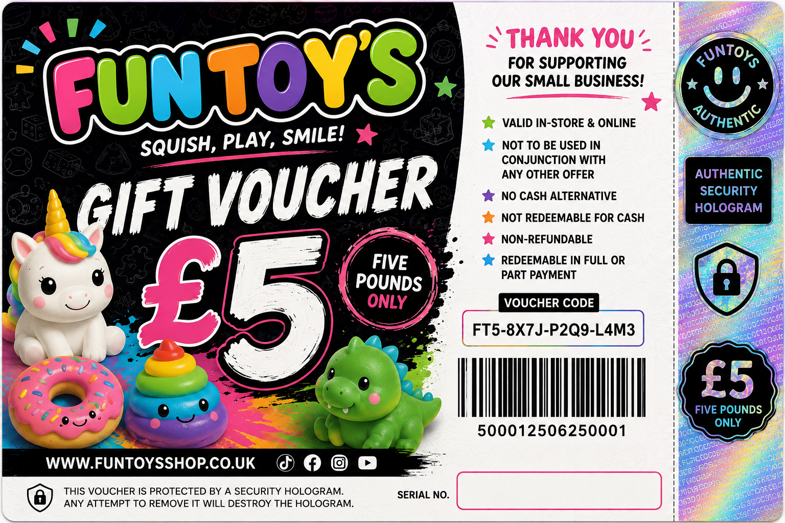 Fun toys gift card
