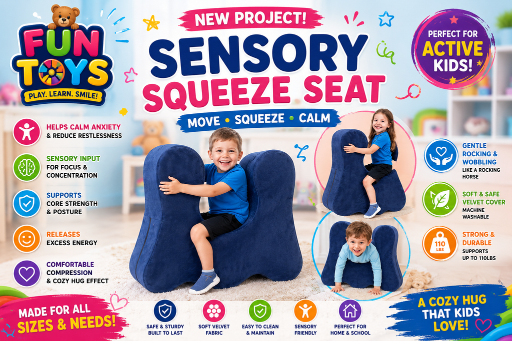 Sensory Soft Squeeze Seat – Calming Sensory Chair for Kids | Rocking Compression Seat
