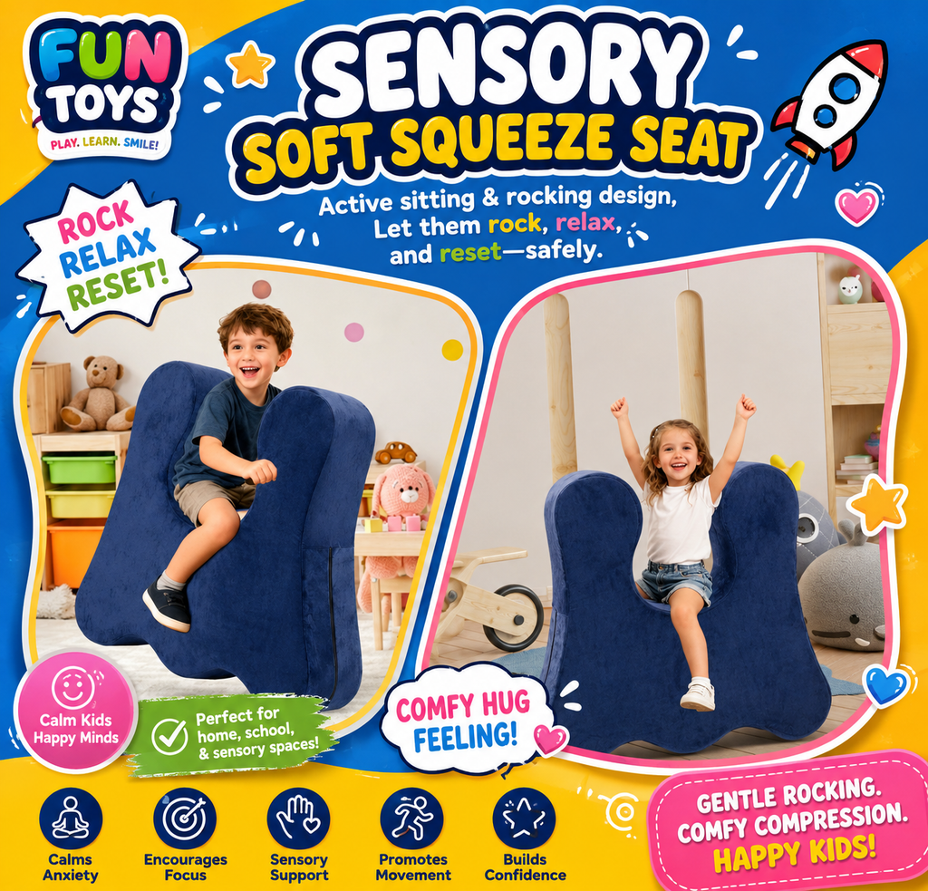 Sensory Soft Squeeze Seat – Calming Sensory Chair for Kids | Rocking Compression Seat