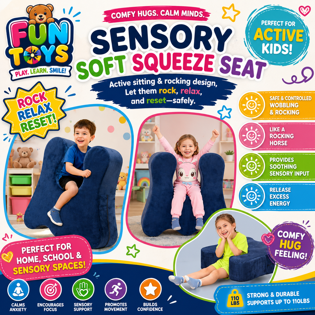 Sensory Soft Squeeze Seat – Calming Sensory Chair for Kids | Rocking Compression Seat