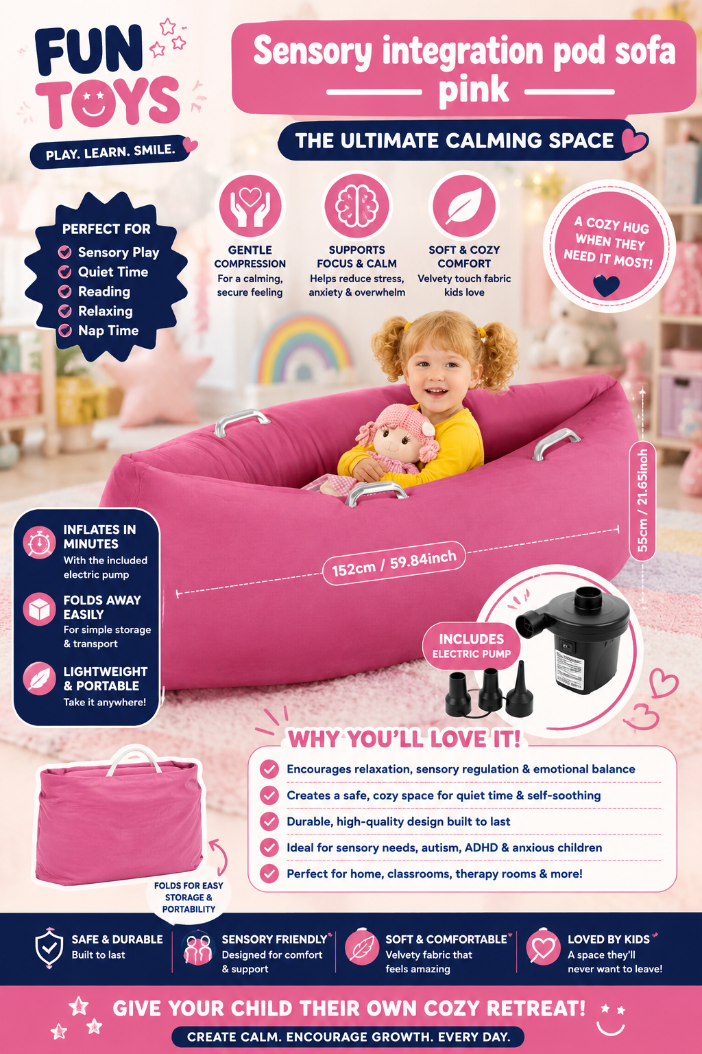 Sensory Pea Pod Sofa – The Ultimate Calming Space