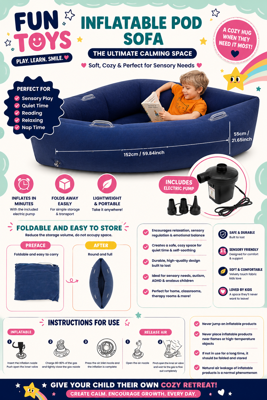 Sensory Pea Pod Sofa – The Ultimate Calming Space